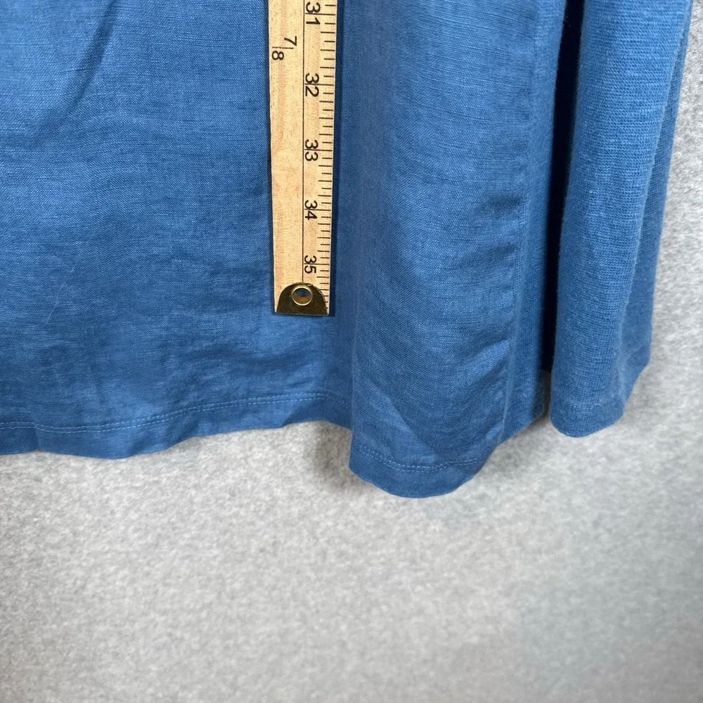 J. Jill Pure Jill Linen Dress Womens Large Blue Midi/maxi - Picture 7 of 8